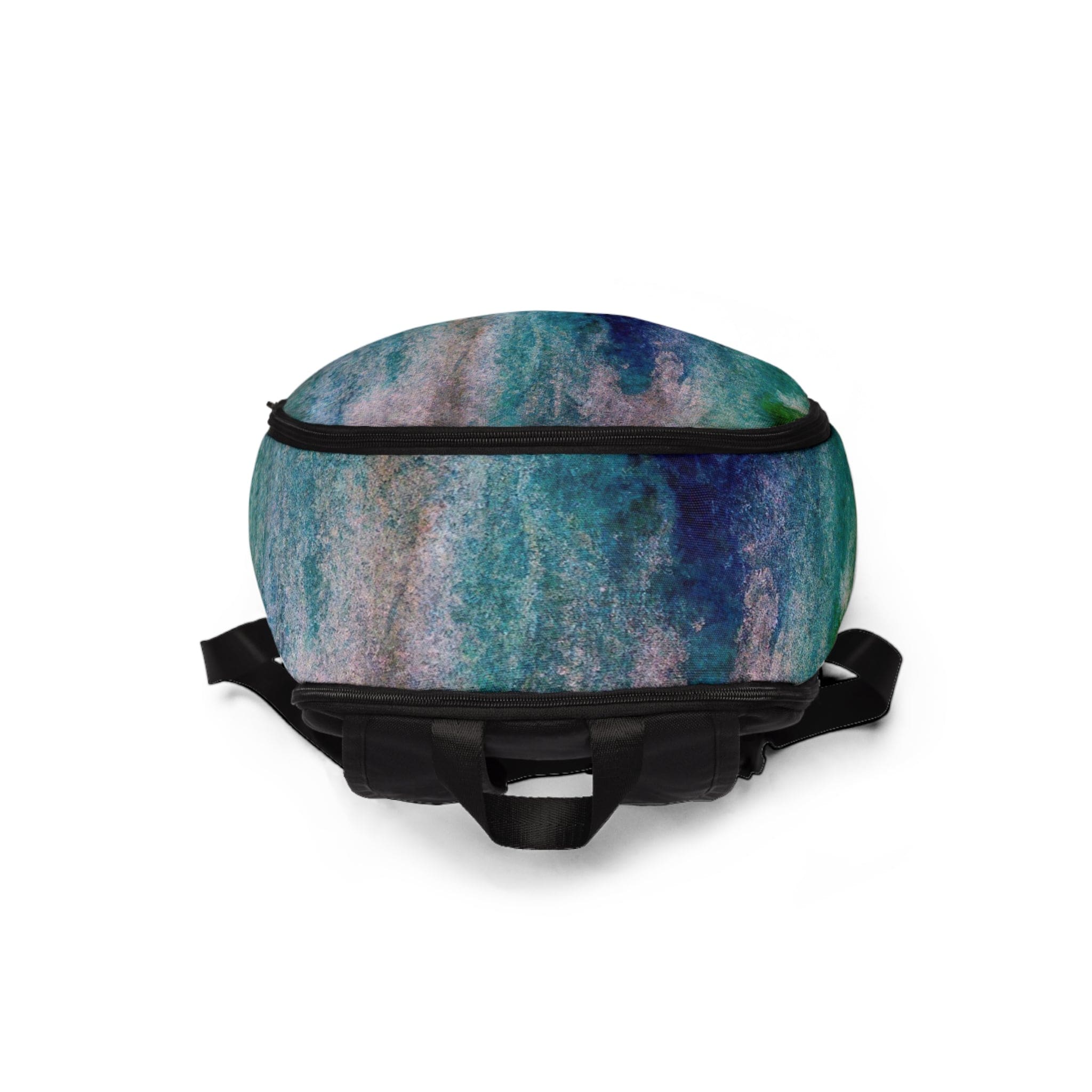 Fashion Backpack Waterproof Blue Hue Watercolor Abstract Print-3