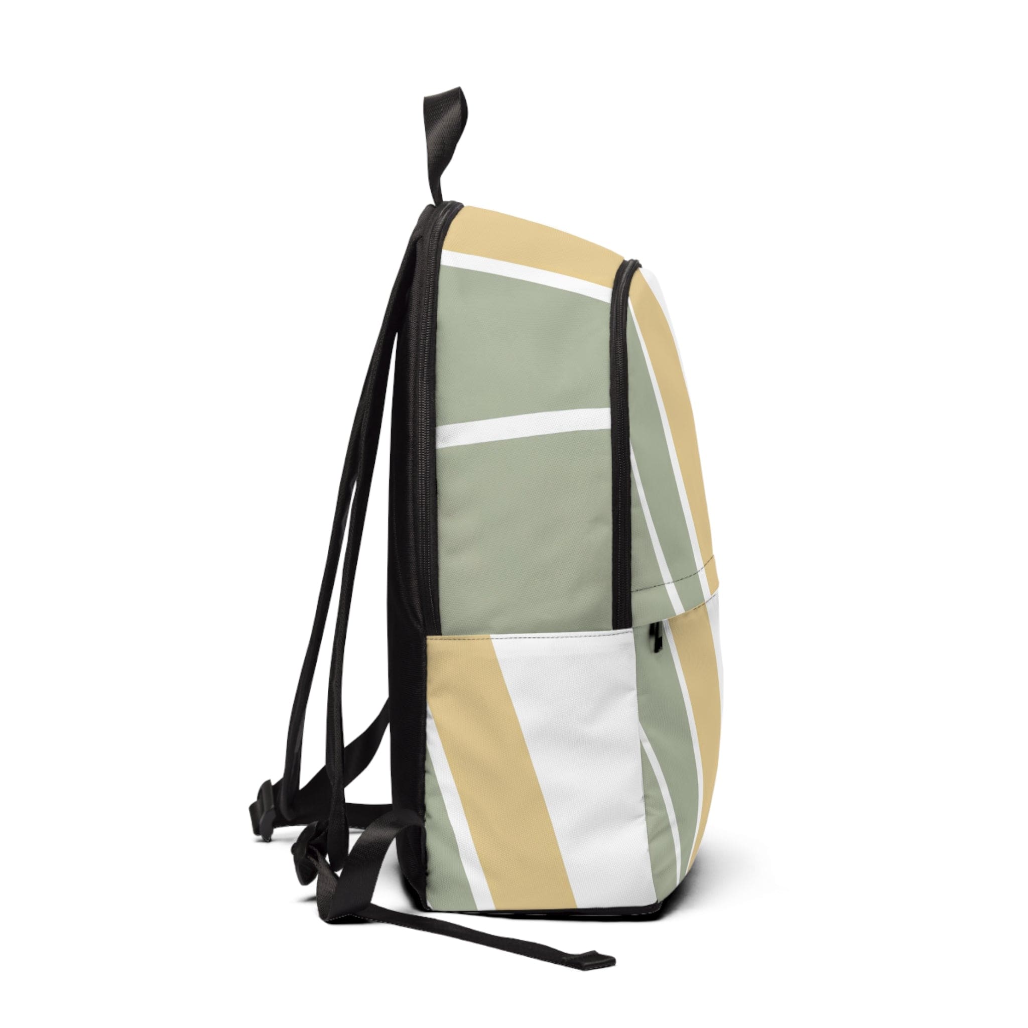 Fashion Backpack Waterproof Green Abstract Geometric Pattern-1