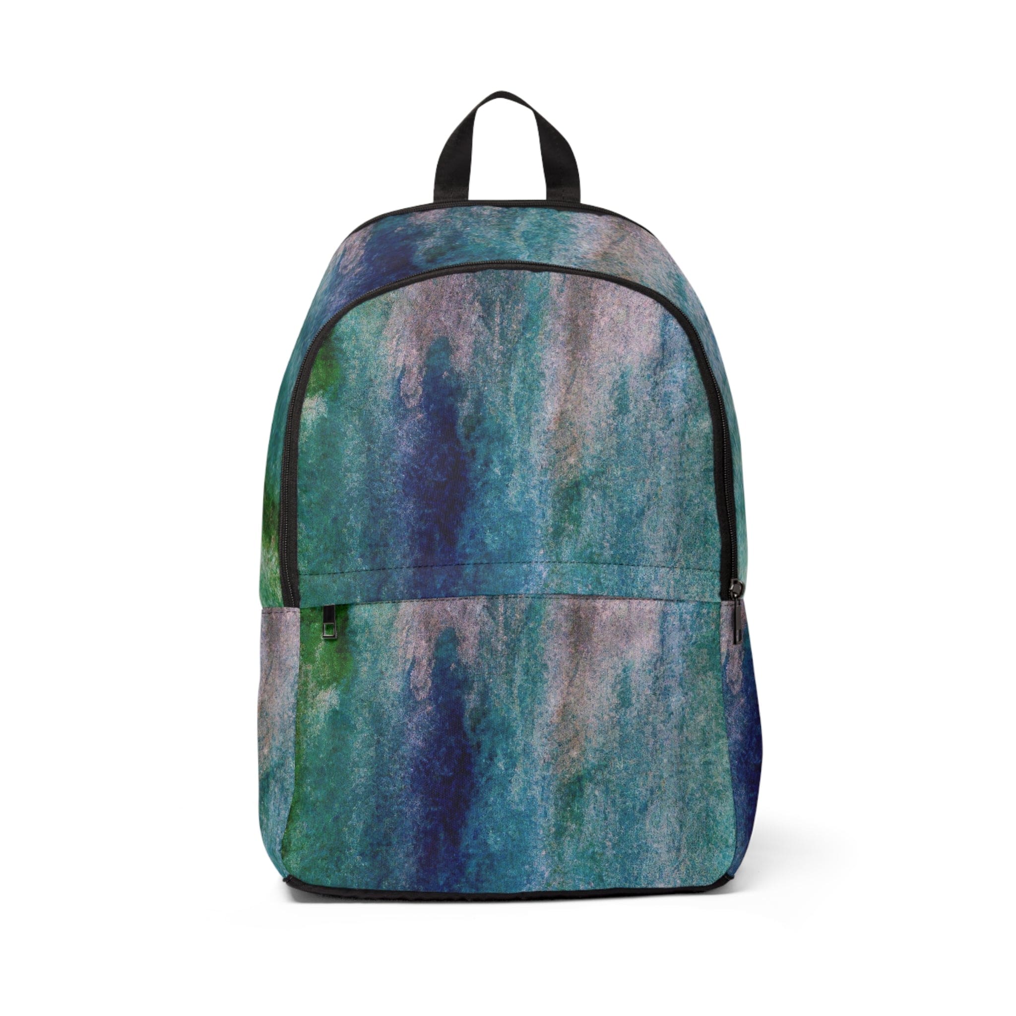Fashion Backpack Waterproof Blue Hue Watercolor Abstract Print-0