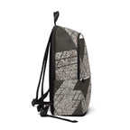 Fashion Backpack Waterproof Brown and White Triangular Colorblock-1