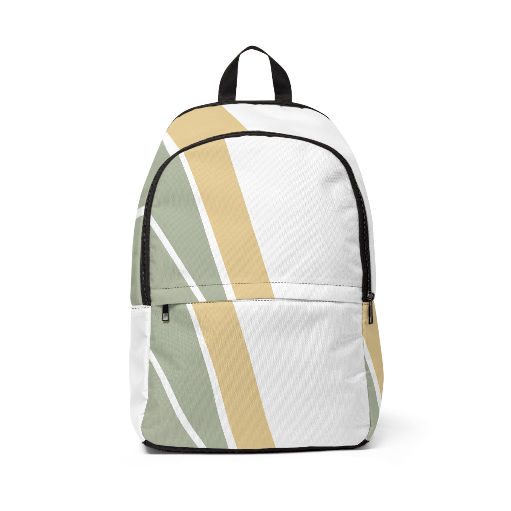 Fashion Backpack Waterproof Green Abstract Geometric Pattern-0